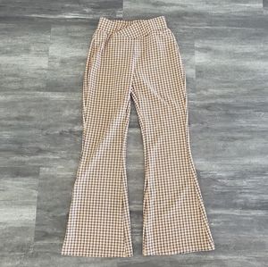 Orange Black Detailed Kyoyo Flare Pant